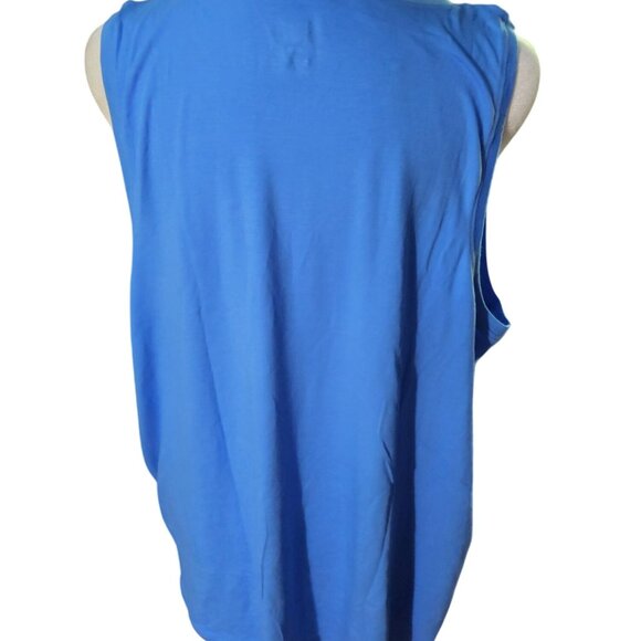 Athletic Womens Red White Blue Oh My Stars and Strips Sleeveless Shirt - Picture 3 of 4